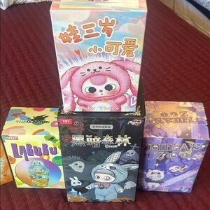 4 bundle Labubu and Friends Action Figure Set - Multicolor